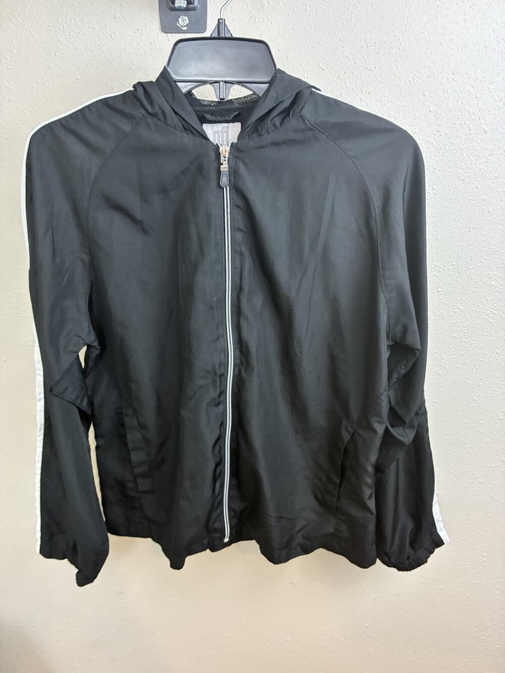 afi sport Men's Track Jacket Full Zip Black Mesh Polyester Size M